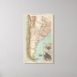 159 Argentina and Chile Canvas Print