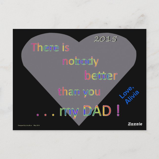 15.05.1 DAD CARD.Alivia Postcard (Back)