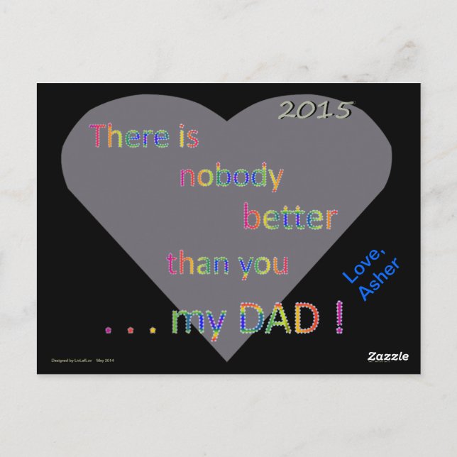 15.05.1 DAD CARD.Asher Postcard (Back)