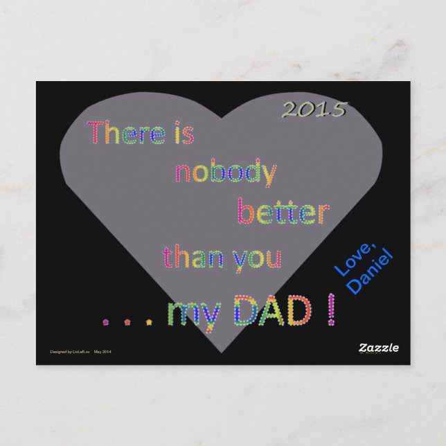 15.05.1DAD CARD.daniel Postcard (Back)