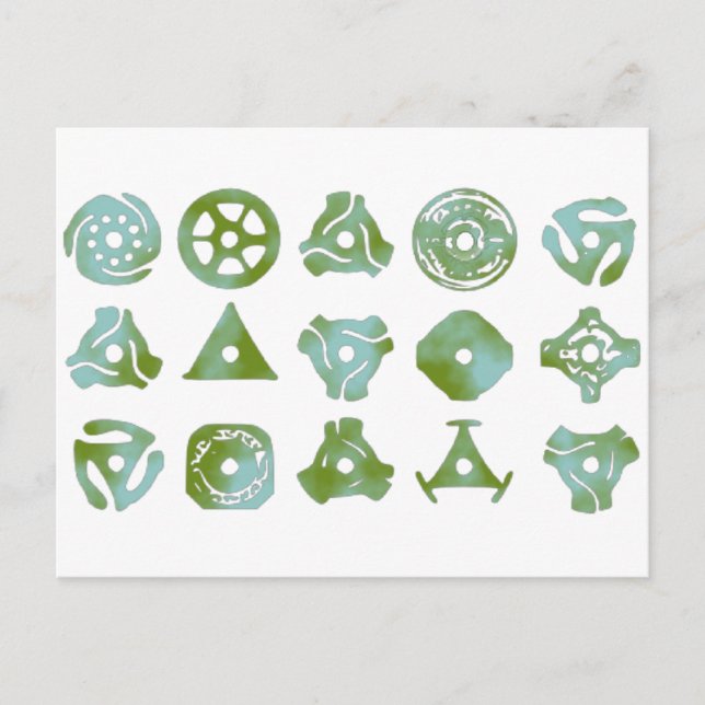 15 45 record adapters or inserts postcard (Front)