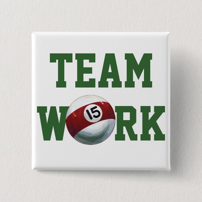 15 Ball 2 Inch Square Button (Front)