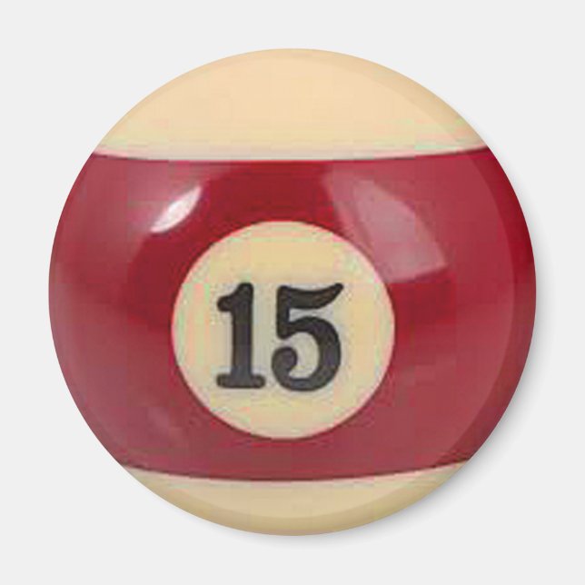 "15 ball" pool ball design gifts and products magnet (Front)