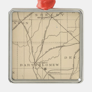 15 Centre of population Metal Ornament