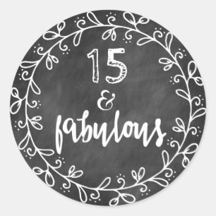 15 & Fabuleux 15e Anniversaire Autocollants person
