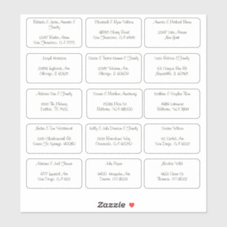 15 Individual Guest Name Address