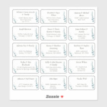 15 Individual Wedding Guest Name Address Sticker