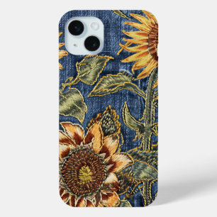 15 Mini Tournesol moderne rustique et coque iphone Denim