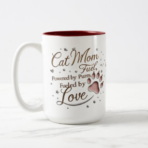 15 oz Chat Maman Mug à deux tonalités - Pâtes mign