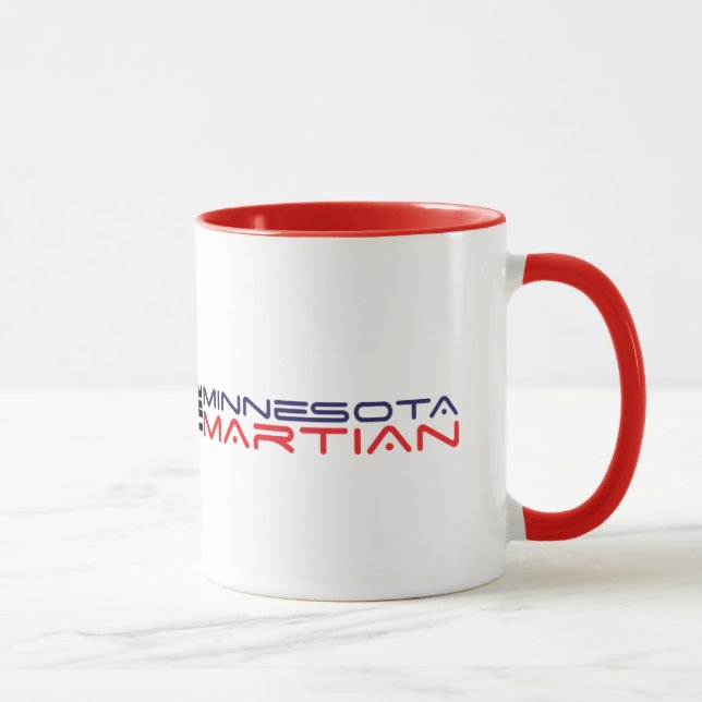 15 oz Minnesota Martian Mug, ringed in red Mug (Right)