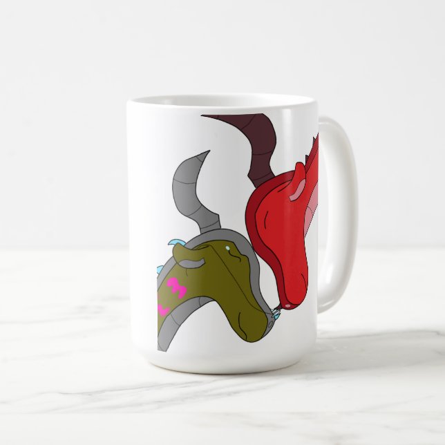 15 oz Mommy and Baby Dragon Coffee Mug (Front Right)