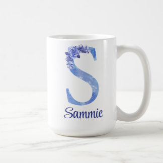 15 oz Mug personnalisé à motif floral et aquarelle
