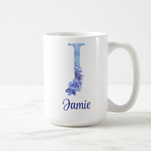 15 oz Mug personnalisé à motif floral et aquarelle