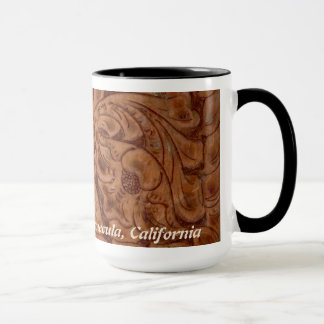 15 oz mug Rancho Del Vinedos Temecula CA leather