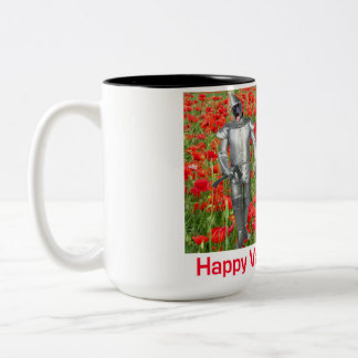 15 oz two tone mug.  Happy Valentine's Day.  black Two-Tone Coffee Mug