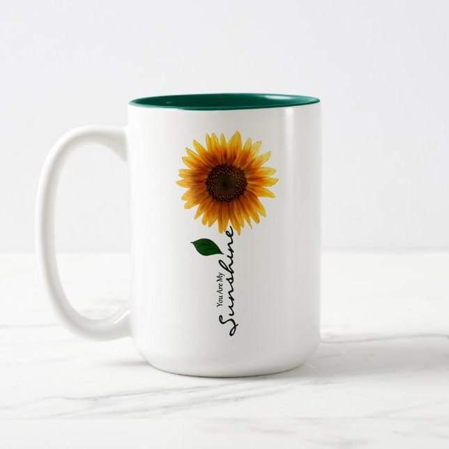 15 oz. Two-Tone Mug - You Are My Sunshine (Left)