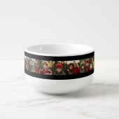 15 Photo Collage with Black Background Soup Mug (Front)