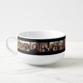 15 Photo Collage with Black Background Soup Mug (Right)