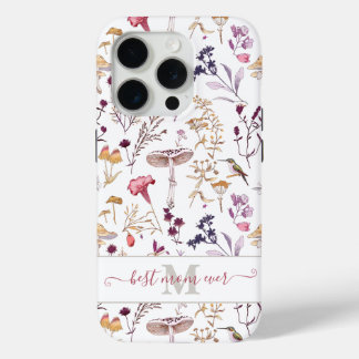 15 Pro Coque iphone de colibri floral - cadeau de la fête