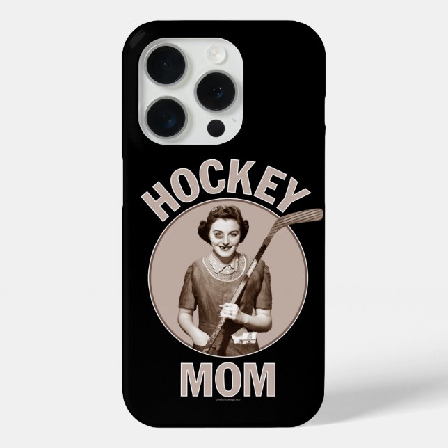 15 Pro Coque iphone de la mère de hockey (Verso)