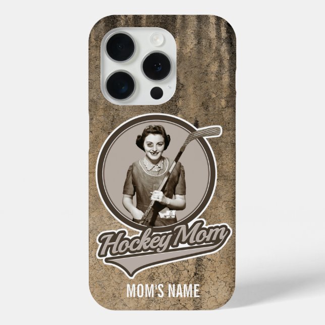 15 Pro Coque iphone de la mère de hockey (Verso)