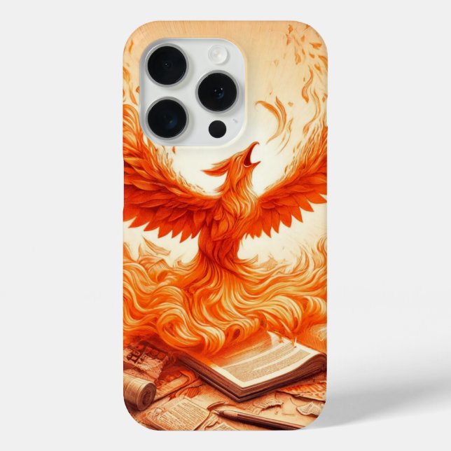 15 Pro Coque iphone Majestic Orange Dragon Bird (Verso)