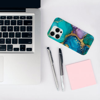 15 Pro Coque iphone tendance chic Turquoise à rouleaux