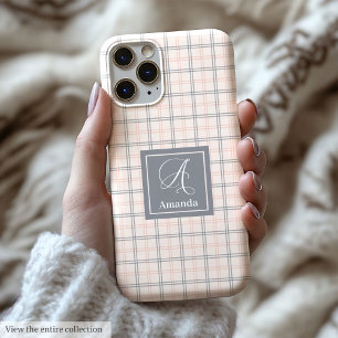 15 Pro Max Coque pour iPhone grise élégante Chic Coral Design