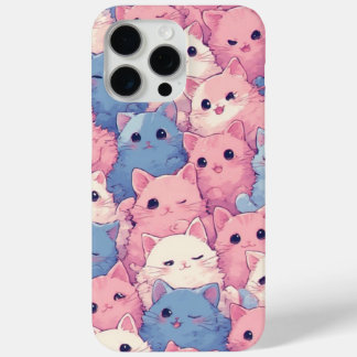 15 Pro Max Cute Kawaii Pastel Chats coque iphone Motif