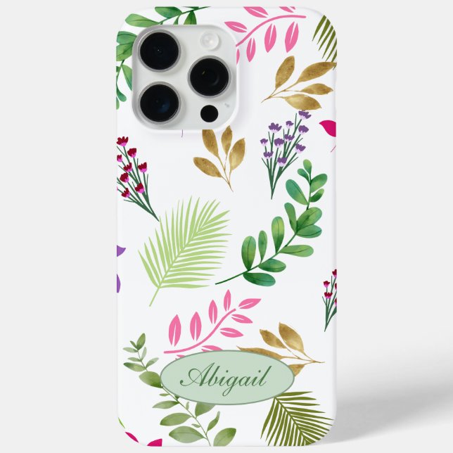 15 Pro Max Eucalyptus Aquarelle Botanique iPhone / coque ipad (Verso)