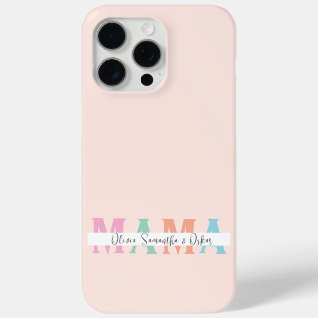 15 Pro Max Pastel MAMA coque iphone personnalisé (Verso)