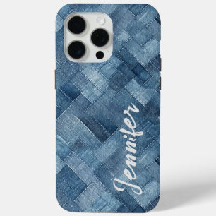 15 Pro Max Personnalisé Blue Jean Denim iPhone / coque ipad