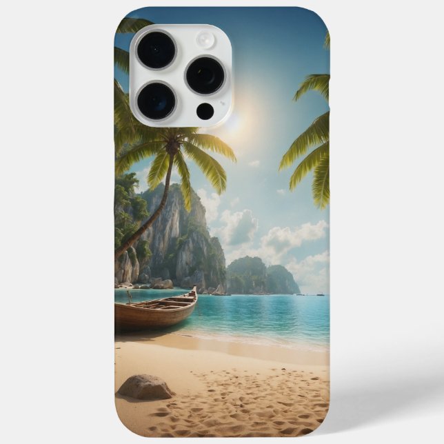 15 Pro Max "Sandy Serenity : Beach coque iphone Design" (Verso)