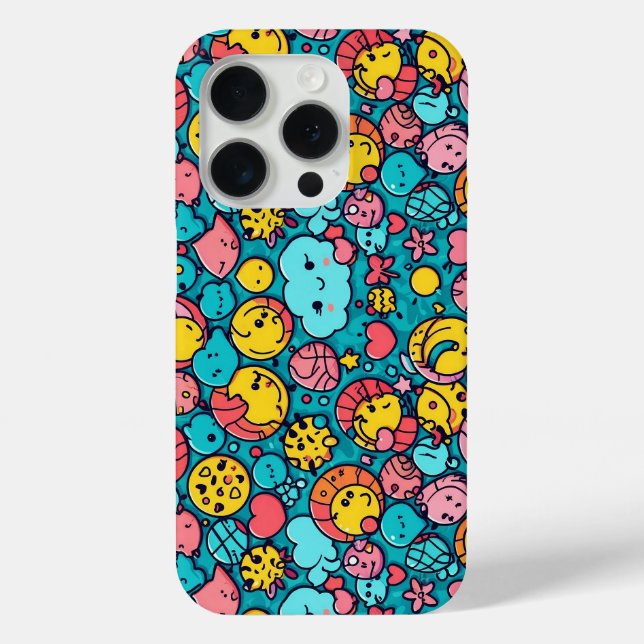 15 Pro motif géométrique Abstrait 33 - Coque iphone (Verso)