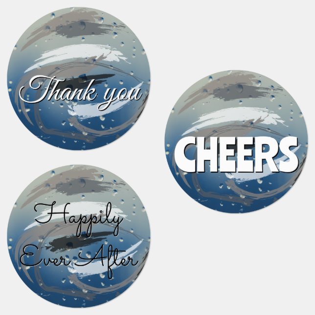 15-set Monochrome Black, White & Gray Brushstrokes (Group)