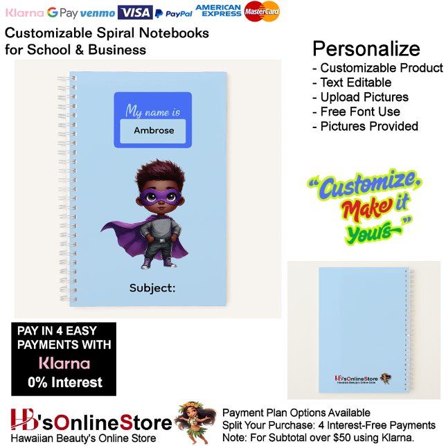 15 Super Hero Kids Boy Writing Supplies Students  Notebook (15 Super Hero Kids Boy Writing Supplies Students Notebook.)