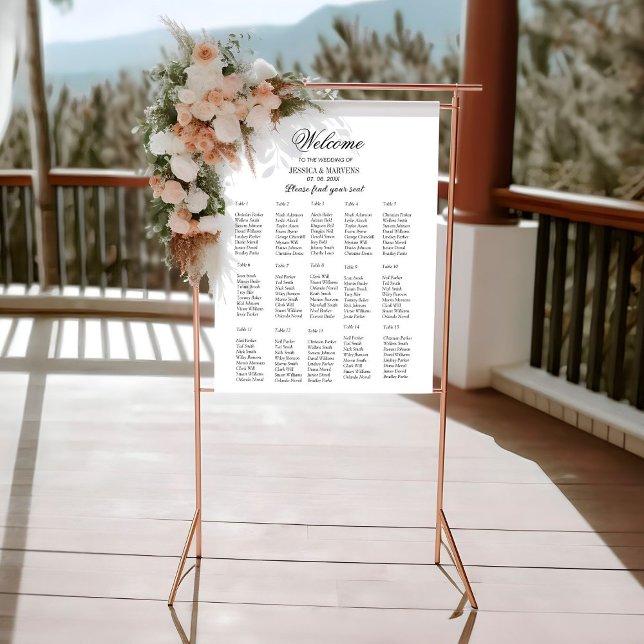 15 Table Elegant Modern wedding seating chart (Creator Uploaded)