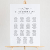 15 Tables Please Find Your Seat Seating Chart