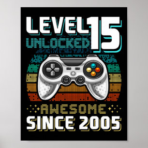 15 Unlocked Awesome 2005 Video Game 15th Birthday Poster