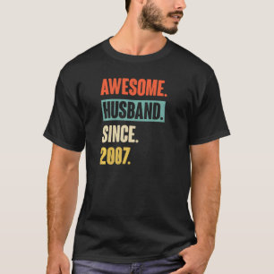 15 Wedding Aniversary Him Awesome Husband Since T-Shirt