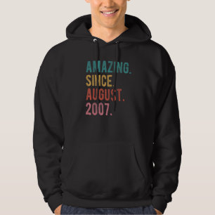 15 Year Old 15th Birthday  Awesome Since August 20 Hoodie