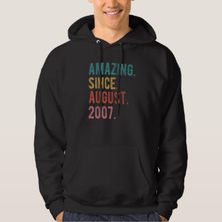 15 Year Old 15th Birthday  Awesome Since August 20 Hoodie
