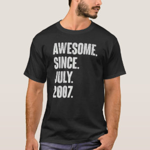 15 Year Old  15th Birthday  Awesome Since July 200 T-Shirt