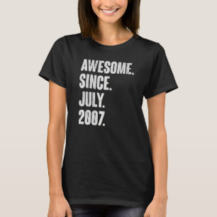 15 Year Old 15th Birthday Awesome Since July 200 T-Shirt