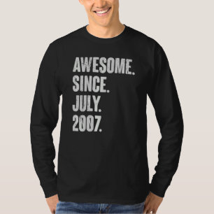 15 Year Old  15th Birthday  Awesome Since July 200 T-Shirt