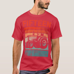 15 Year Old  15th Birthday Tractor Farmer Boys Gir T-Shirt