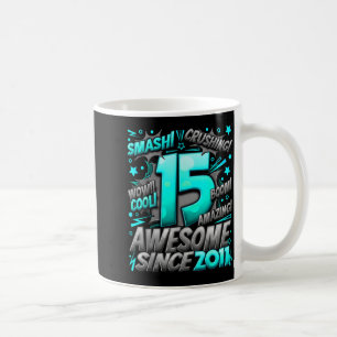 15 Year Old For Boys 15th Birthday Boy 15 Year Old Coffee Mug