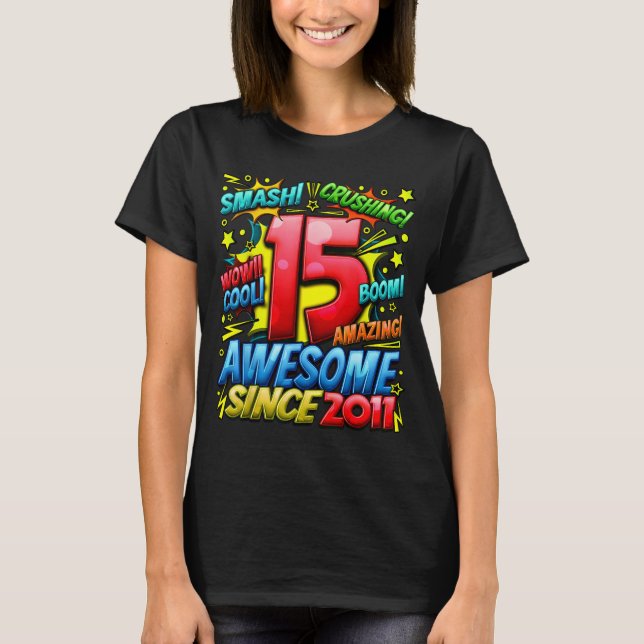 15 Year Old For Boys 15th Birthday Boy 15 Year Old T-Shirt (Front)