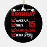 15 Year Old Gamer Boy 15th Perfect Birthday Gaming