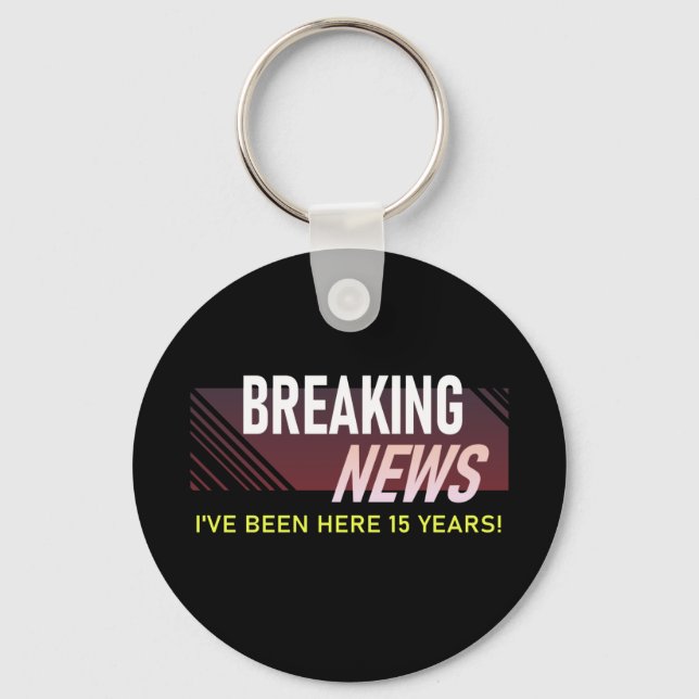 15 Year Work Anniversary 15th Employee Tenure Mug Keychain (Front)